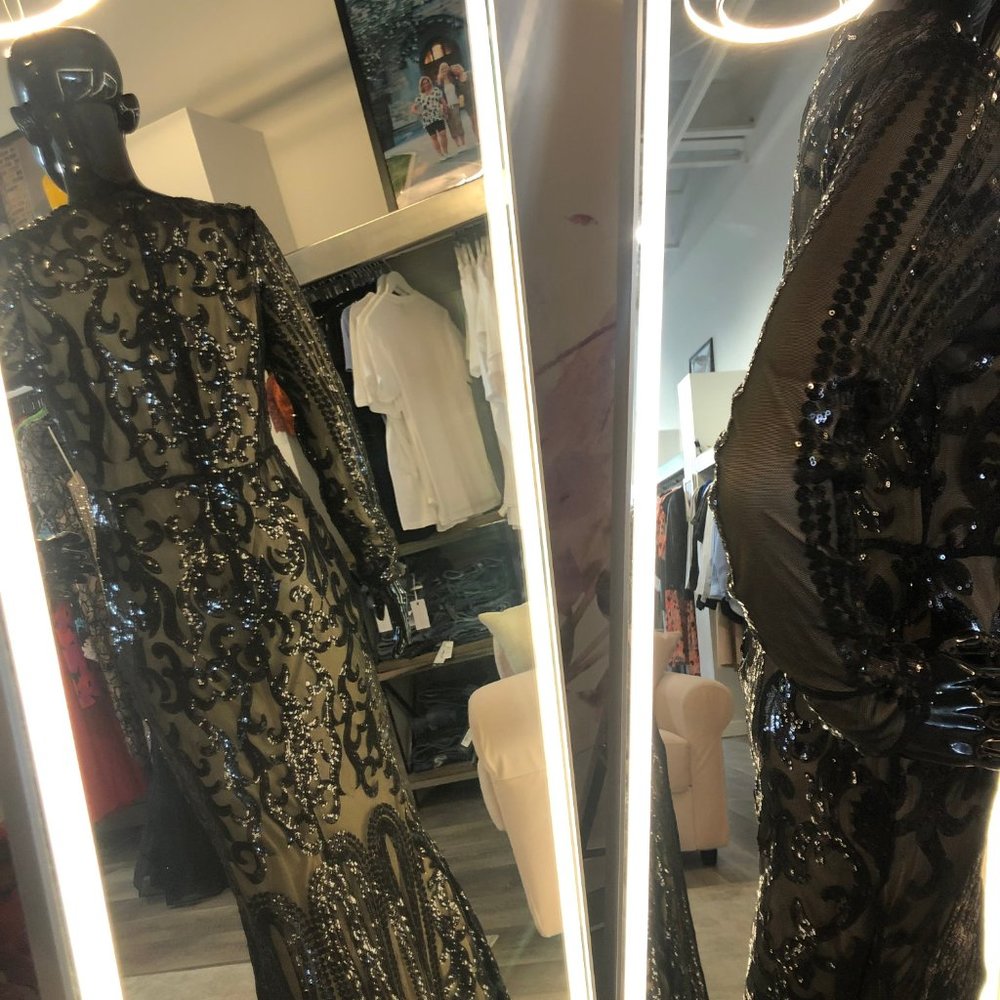 Statement Sequined Bodycon Gown - Picture 2 of 4